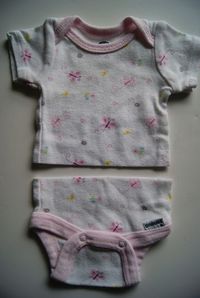 American Girl shirts out of newborn onsies