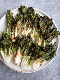 Bok Choy with Sweet Red Chili Sauce! This bok choy is bursting with loads of flavor and is guaranteed to be your new favorite side dish.