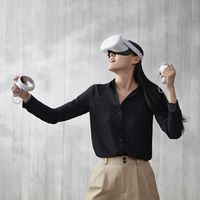 Experience our most advanced all-in-one VR system yet with Oculus Quest 2. No PC or console required. Every detail has been engineered to make virtual worlds adapt to your movements, letting you explore awe-inspiring games and experiences with unparalleled freedom. You can get the most out of each moment with blazing-fast performance and next-generation graphics. Stay focused on every detail with a stunning display that features 50% more pixels than the original Quest. Or take a break from the a