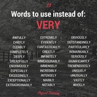 33 Words to Use Instead of "Very"