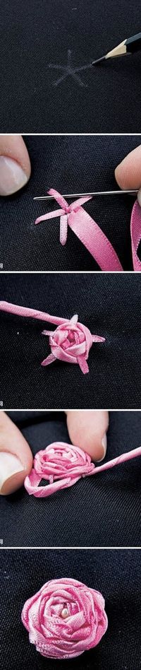 How to sew a rose