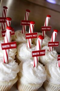 North Pole cupcakes (and other really cute Christmas party ideas!)