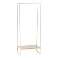 IRIS - 12-pack zinc White Metal Clothes Rack with Wood Shelf - an ideal choice for supporting your custom shelving project, this design supports 25 lb.