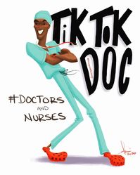 DragonWhiskey on Instagram: “For the month of April’s #characterdesignchallenge #doctorsandnurses I decided to do a little #fanart of the #tiktokdoc himself, Dr. Jason…”