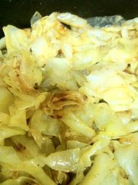 The Ranch Kitchen's Granny's Wilted Cabbage. You'll never boil cabbage again! My family loves this!! Never put mustard in it, though, will have to try that!