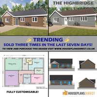 A compact family bungalow design offering three bedrooms and plenty of space to entertain. ✅ 93 sq.m. ✅ 3 bedrooms ✅ Bathroom plus en-suite. Don't forget we can customise any design! Call us to talk it through or send us an email of what you want changing and we can bring it to life. It's really simple!