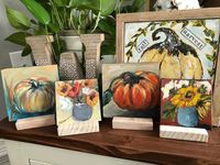 Marie Wheeler Art on Instagram: “What’s a fall festival without fall bouquets and pumpkins! Right? I decided to spend the rest of next week focusing on fall shelf sitters…”