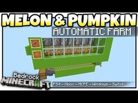 Minecraft Bedrock - MELON & PUMPKIN FARM 🍈 AUTOMATIC 🎃Tutorial - PS4 / MCPE / Xbox / Switch - YouTube