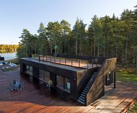Container home with upper deck!