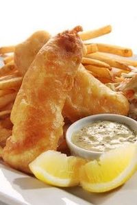 Super easy fish recipes for fried fish consists of cod fillets coated in a batter made of flour, dark beer (or flat ale), malt vinegar, baking soda, salt and pepper and served with additional malt vinegar for dipping sauce. Best served with chips or French fries for a traditional English dish of Fish and Chips.