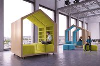 These modular furniture units consist of treehouse-inspired pieces that can be joined together or positioned separately, depending on the need and task. Designed by Dymitr Malcew, the furniture was created for a co-working office space and includes cushions that can be pulled out and positioned around the room to create the office set-up desired by …
