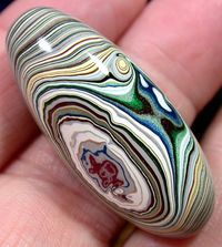Solid Detroit Agate / Fordite Cabochon Early 1960's by suzybones, $21.98