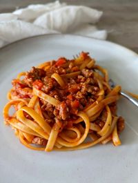 A creamy, comforting Italian sausage and peppers pasta recipe that comes together in under 30 minutes for an easy weeknight dinner. It’s so warm and savory, it’s the perfect dish for colder weather!