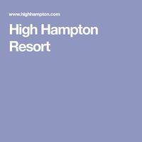 High Hampton Resort
