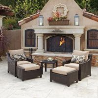 Backyard fireplace