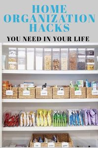 Find out unique home organization ideas for every room of your house including your kitchen pantry, fridge, bedroom closets, garage and so much more!