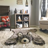 NOTE * Rugs are offered in 2 to 3 different sizes - Please read the items description carefully to make sure you order the rug size that suits your space. ✧ All item descriptions include the measurements of the rug. ITEM DESCRIPTION: * Regular Brown Frosted Minky Bear Rug (chocolate base and beige tips) * This Rug is extremely soft and is lined with a brown flannel fabric *All faux fur rug with crochet muzzle and ears SIZE: 3 sizes are available for this rug. * This Regular bear measures approxi
