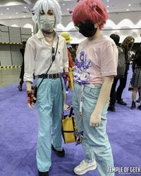 Kaidou and Saiki cosplayers at Anime Expo 2022