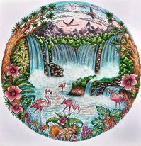 @noogie_13 on Instagram: “This is my first finished page from Circle of Life by Melpomeni Chatzipanagiotou. This book is amazing! #melpomenichatzipanagiotou…”