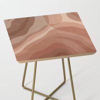 Abstract neutral Nature lines Side Table by vectorybelle | Society6
