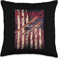 Amazon.com: Tuatim Design Art Flying is Life USA America Throw Pillow, 16x16, Multicolor : Home & Kitchen