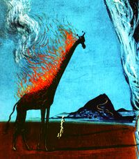 enespiral: “ Salvador Dalí, The Burning Giraffe (Detail), 1937 ”