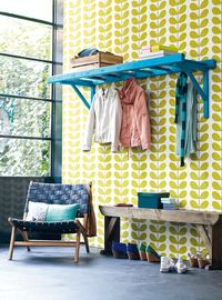 Ladder shelf - Idea for clothing storage in our room? We could do a long ladder or one small ladder apiece, then a bench beneath with shoe storage.