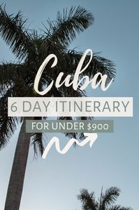 Has Cuba been on your bucket list but you keep holding off on going? Well don't! Cuba has it all. Incredibly beautiful beaches, the mountains, old historic towns and the friendliest people. Oh, and the food is also to die for. It doesn't need to be expensive to travel through Cuba. And you can even do it with a 6-day itinerary! The culture and people are amazing and I highly recommend going and having a local experience.