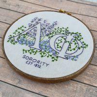 Cute greek letter needle point