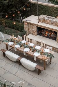 outdoor dinner party