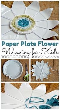 Paper Plate Weaving How To - such a gorgeous paper plate craft for kids. Turn your paper plates into weaving with this flower paper plate weaving activity. Just lovely indeed!