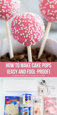 Learn how to make cake pops right at home! This easy and fool-proof cake pop recipe is guaranteed to come out perfect every time! These delicious candy-coated cake balls make a great party favor for just about any gathering.