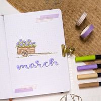 This March cover page has a simple design but it is beautiful💐. Artist: @notikjournal. Quote of the day “If you get up in the morning and think the future is going to be better, it is a bright day. Otherwise, it's not.” – Elon Musk✍️. 🏷️#coverpage #bujocoverpage #bujotheme #bulletjournalcoverpage #bujomonthly
