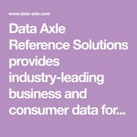 Data Axle Reference Solutions provides industry-leading business and consumer data for use by library patrons.