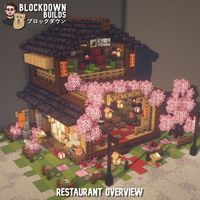 I made a Japanese Sushi Restaurant! 🍣: Minecraft