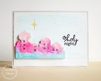 Card by PS DT Jocelyn Olson using PS Cityscape 1, A Blessed Christmas