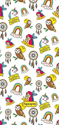 Cute Pattern wallpaper 🌈🦄💗#cutepattern