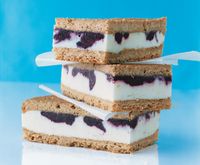 Lemon Ice Cream Sandwiches with Blueberry Swirl Photo at Epicurious.com
