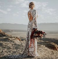 Excited to share this item from my #etsy shop: Wedding dress, boho wedding dress, lace wedding dress, vintage lace, bohemian wedding dress, vintage wedding dress, bell sleeve wedding