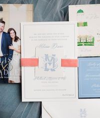 Tulsa wedding artist @alexasillustrations watercolor Philbrook wedding invitation art. #alexasillustrations Tulsa watercolor artist