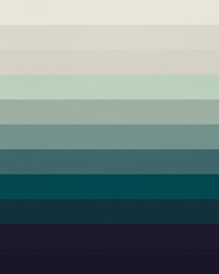 The palette dedicated to the light blues and petrol blues. The peculiarity of this family is represented by its dualism: the first colours are in fact sophisticated platinum greys and non-neutral neutrals. It then continues with the tones of cyan, turquoise, the iconic Tiffany blue, and the green tea leaf blue, finishing with the saturated colours of teal and petroleum.