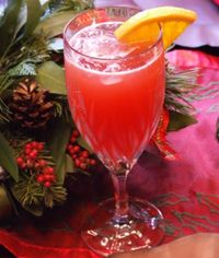 Cranberry Mimosas Recipe | Key Ingredient Ingredients 4 cups cranberry juice, chilled 4 cups orange juice 2 (750 ml.) bottles Champagne, chilled 12 slices fresh orange, for garnish