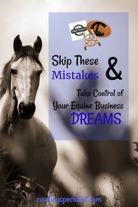 Do you ever wonder can I really make it in Business? Well, you can and we want you to skip these mistakes and get right to being successful! Ready to take control of your destiny? Skip these mistakes and go after your dream! Just a little inspiration to get you on your way... #dreambig #buildabusiness #equinebusiness #cowboyspecialist #candlsaddles #luckysixoutfitters