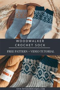 Get the look of knit but with crochet even in socks! The Woodland Walker Crochet Socks has a video tutorial and charts to guide you through each step.