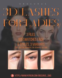 3D EYELASHES 👁👁 | obscurus-sims on Patreon