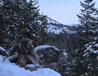 Jeremiah Johnson (1972) Johnson stumbles on Hatchet Jack while hunting and reads his will attached to his chest: I, Hatchet Jack, being of sound mind and broke legs, do hereby leaveth my bear rifle to whatever finds it, Lord hope it be a white man. It is a good rifle, and killt the bear that killt me. Anyway, I am dead. Yours truly, Hatchet Jack."