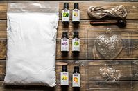 Making these pretty homemade air fresheners couldn't be easier. They last for weeks and the scent can be recharged. This is a perfect DIY project to do with the kids or to make as homemade gifts. They are a great solution for anyone with a small space that needs a bit of freshness, like a small room or a closet. They also work exceptionally well to add a scent of pine to your artificial Christmas tree! #airfreshners #diyprojects #easycraftideas #diychristmas #christmascrafts #diygifts