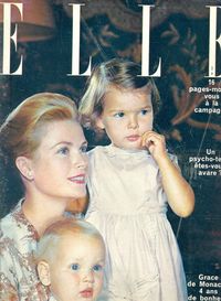Princess Grace with Caroline and Albert. ELLE, N°747, 15 Avril 1960.