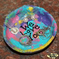 DIY personalized Salt Dough Jewelry Dish for Mother's Day, Birthday, Christmas
