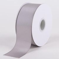 Satin Ribbon Double Face Silver ( Width: 1-1/2 inch | Length: 25 Yards ) - BBCrafts - Wholesale Ribbon, Tulle Fabrics, Wedding Supplies, Tablecloths & Floral Mesh at Best Prices